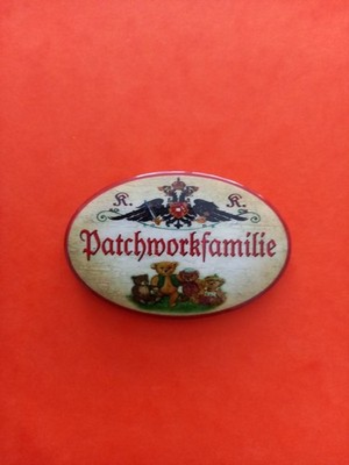 Nostalgie KuK Flaschenöffner Magnet Patchworkfamilie