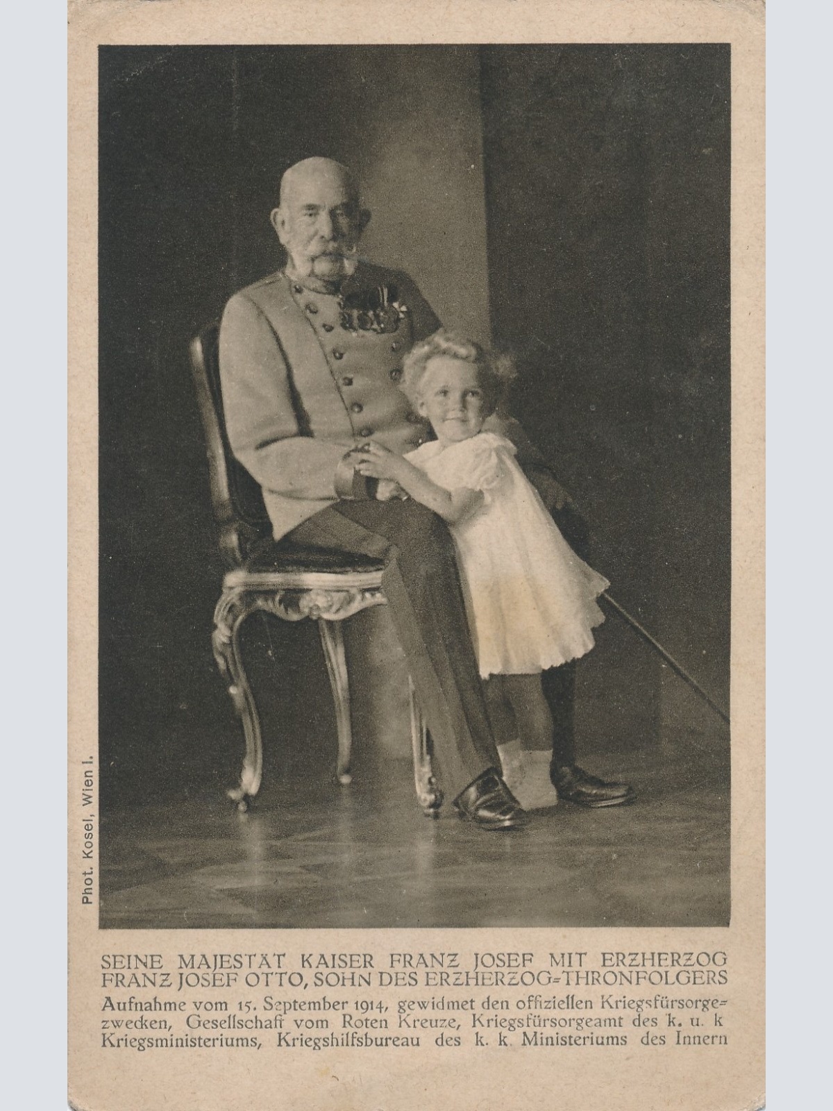 AK Militaria Kaiser Franz Josef mit Otto von Habsburg Ansichtskarte (17028)