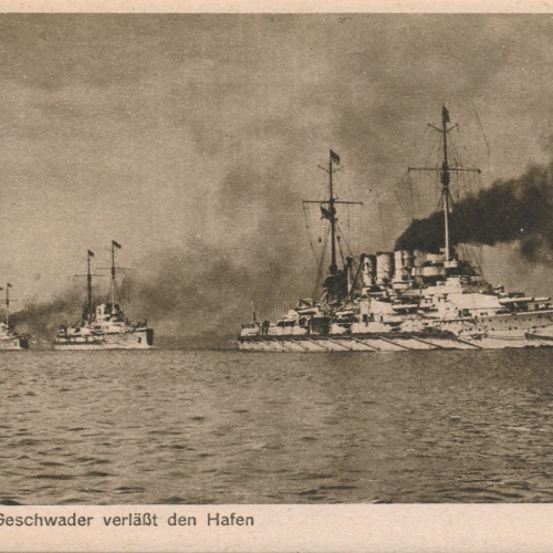 AK das I Geschwader verläßt den Hafen Ansichtskarte (16894)