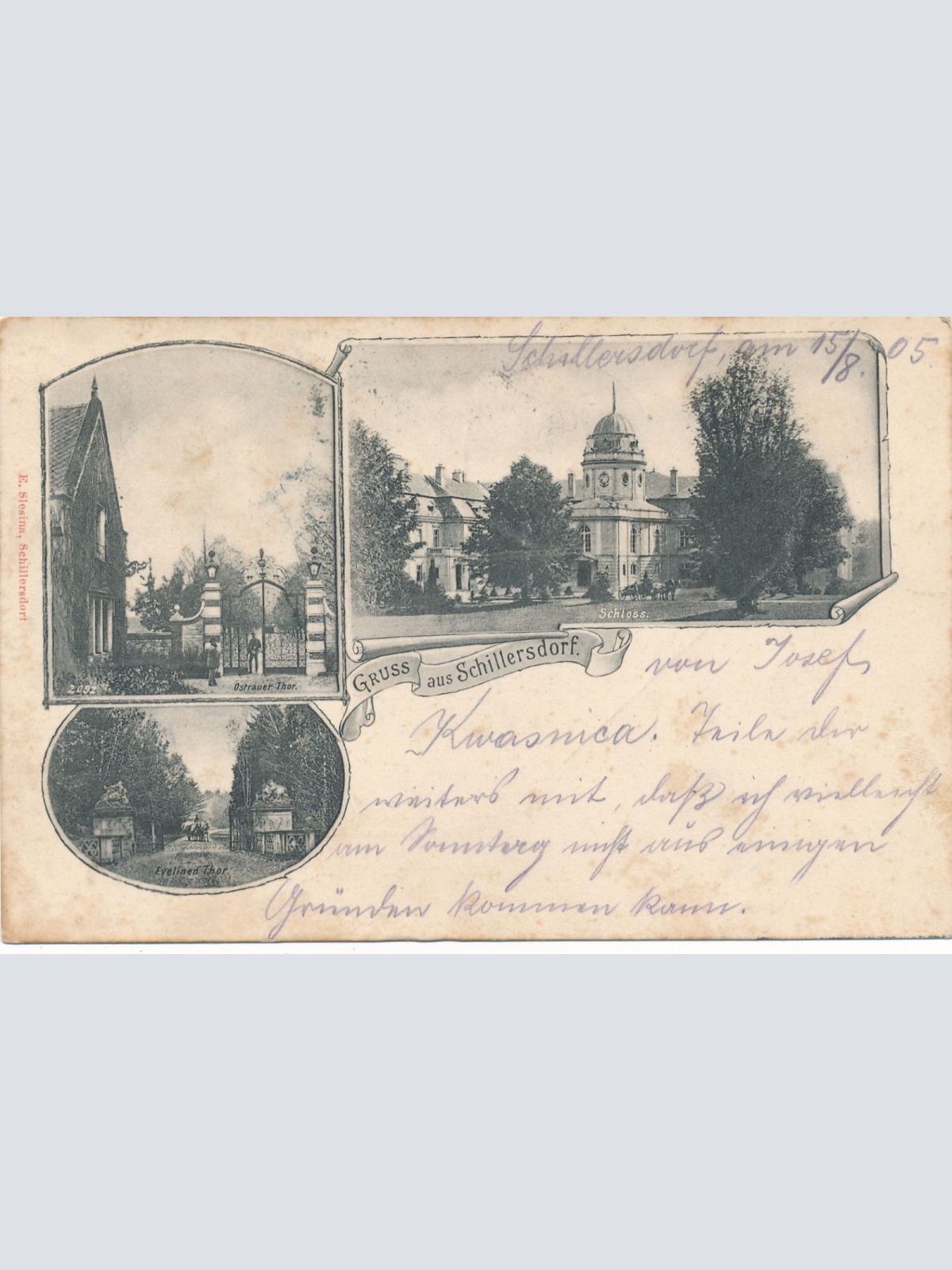 AK gruss aus Schillersdorf mit Schloss Frankreich Ansichtskarte (16923)