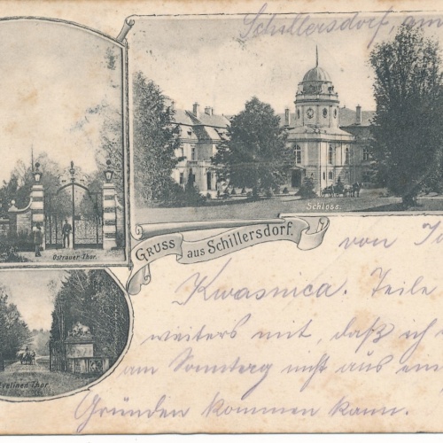 AK gruss aus Schillersdorf mit Schloss Frankreich Ansichtskarte (16923)