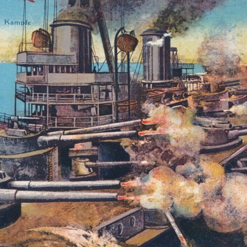 AK Dreadnought im Kampfe Ansichtskarte (16935)