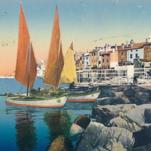 AK aus Pirano Slowenien mit Boot Ansichtskarte (16924)