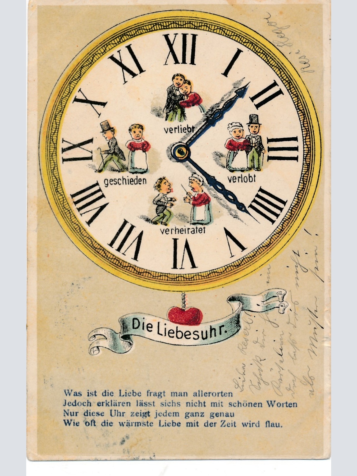 AK die Liebesuhr Ansichtskarte (16932)