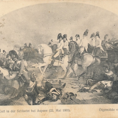 AK Militaria Erzherzog Karl in der Schlacht bei Aspern Ansichtskarte (16976)