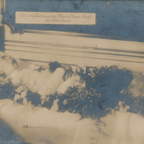 AK Militaria Kaiser Franz Josef im Totenbett Ansichtskarte (16982)