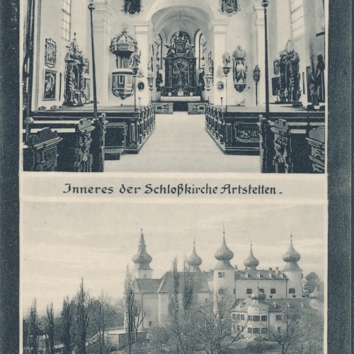 AK Herzogin Sophi und Erzherzog Franz Ferdinand Inneres d. Shlosskirche (17008)