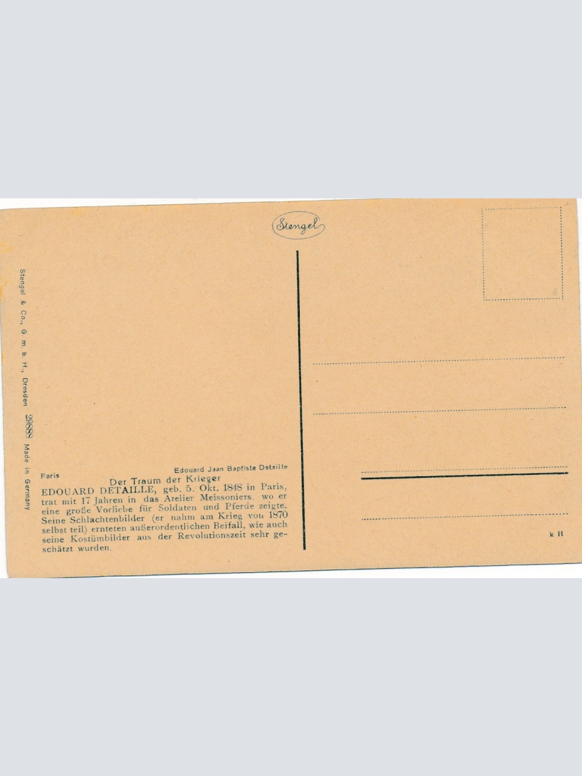 AK Militaria der der Traum der Krieger Ansichtskarte (16996)