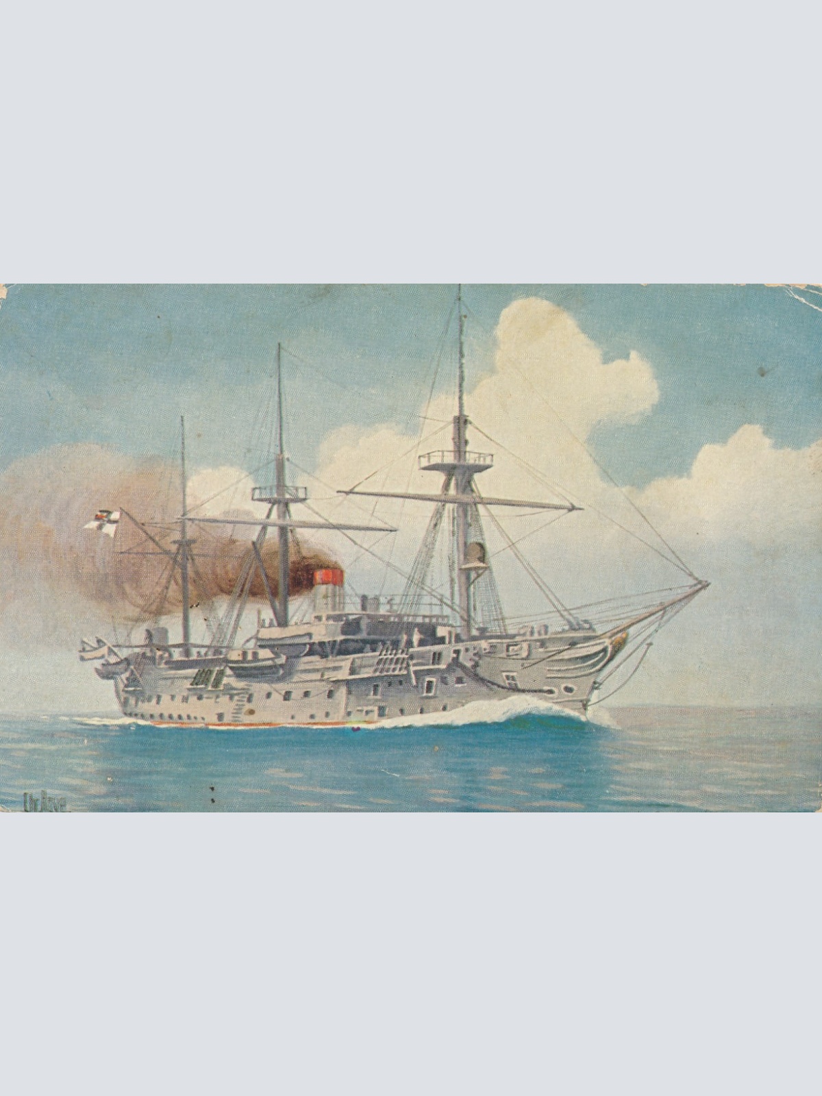 AK Deutsches Torpedoschiff Blücher 1877 Ansichtskarte (16990)