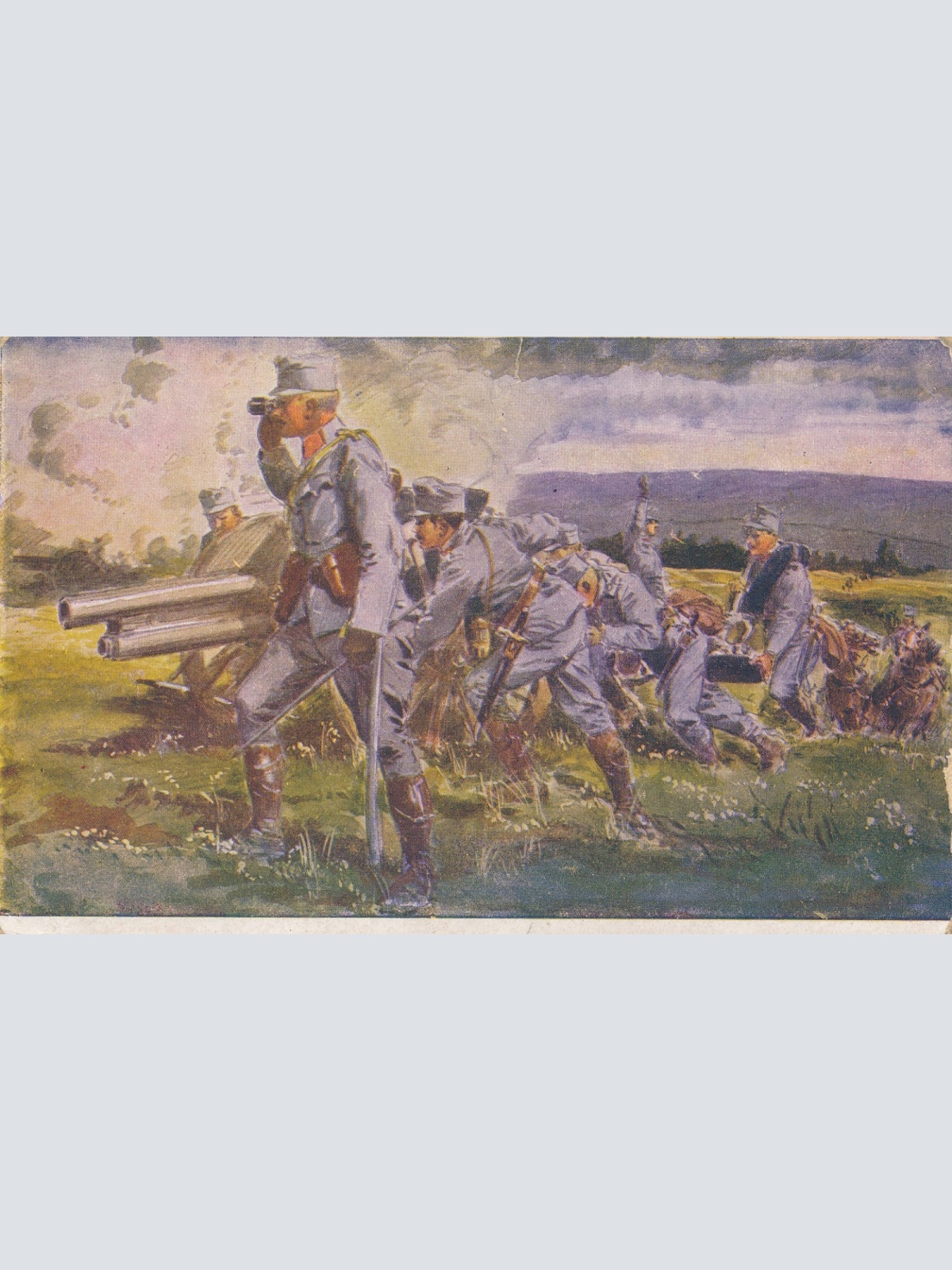 AK Militaria Öst. Ung. Artillerie in Serbien Soldaten mit Artillerie (17000)