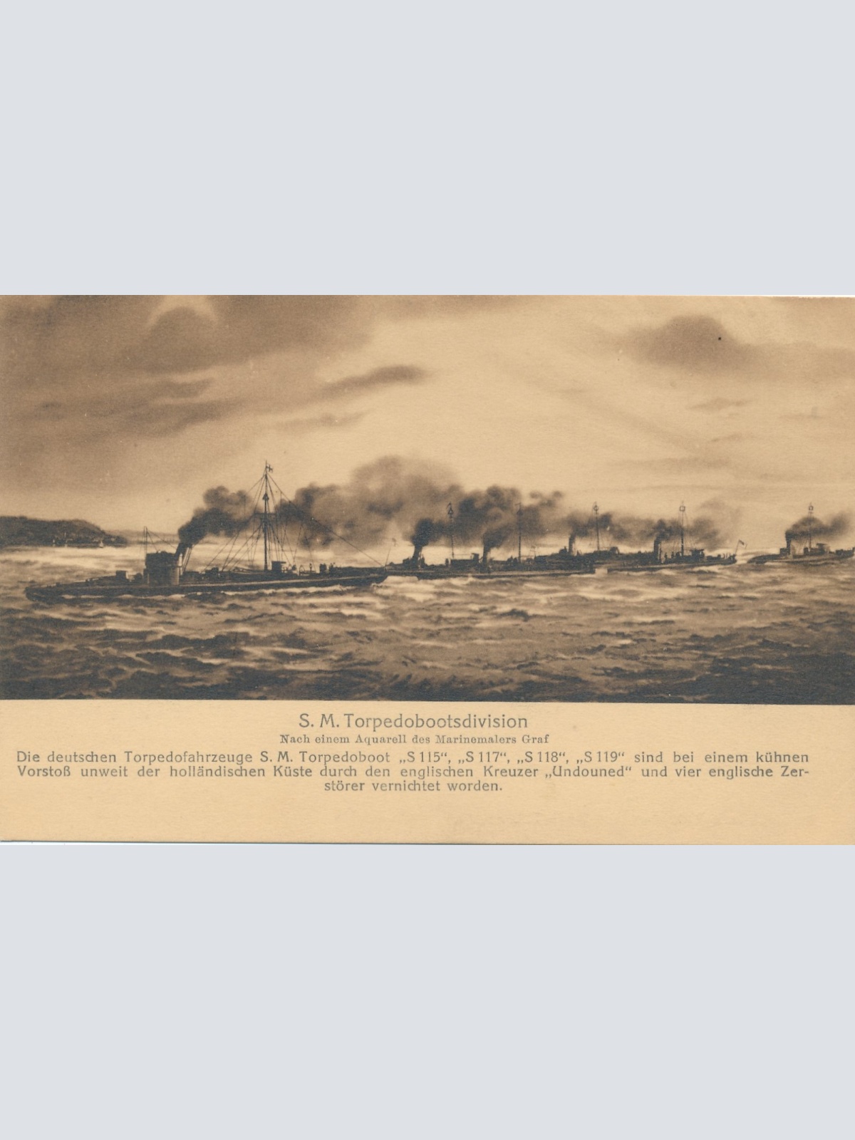 AK S.M. Torpedobootsdivision Schiffe Boote Ansichtskarte (17042)