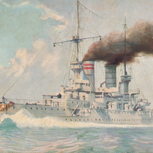 AK Deutsches Linienschiff Kaiser Barbarossa 1900 ,Schiffe Boote, (17053)