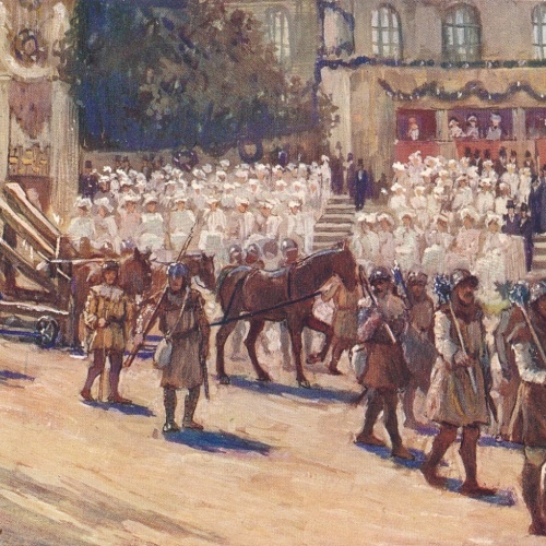 AK Militaria Kaiser Jubil. Huldigungsfestzug Wien 1908 Ansichtskarte (17022)