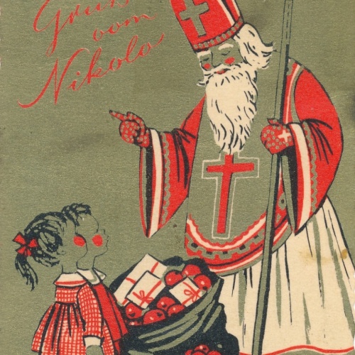 AK Gruss vom Nikolaus Ansichtskarte (17139)