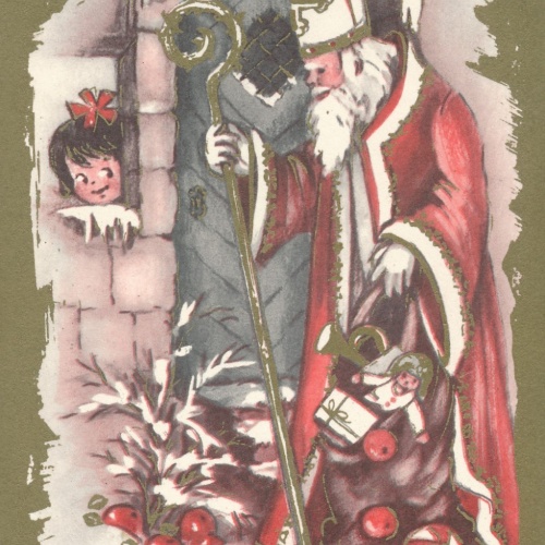 AK Gruss vom Nikolo - Nikolaus Ansichtskarte (17149)