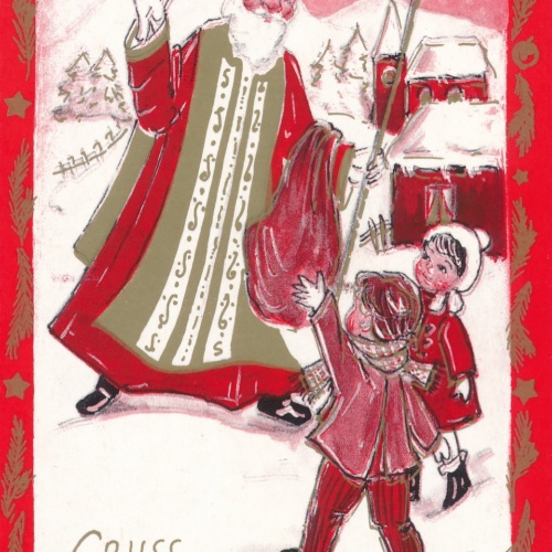 AK Gruß vom Nikolo - Nikolaus Ansichtskarte (17175)