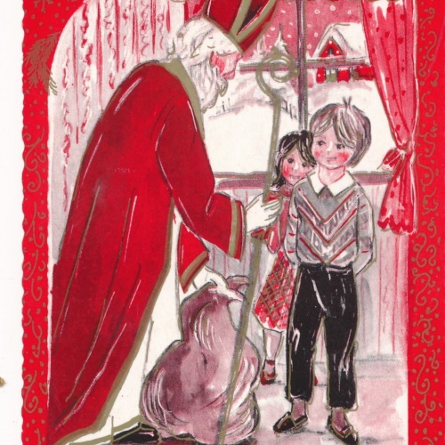 AK Gruß vom Nikolo - Nikolaus Ansichtskarte (17178)