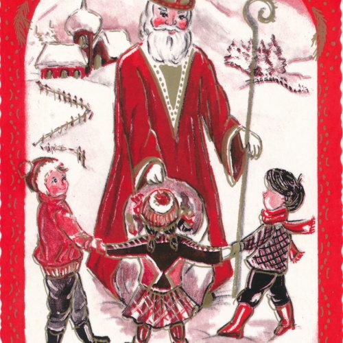 AK Gruß vom Nikolo - Nikolaus Ansichtskarte (17180)