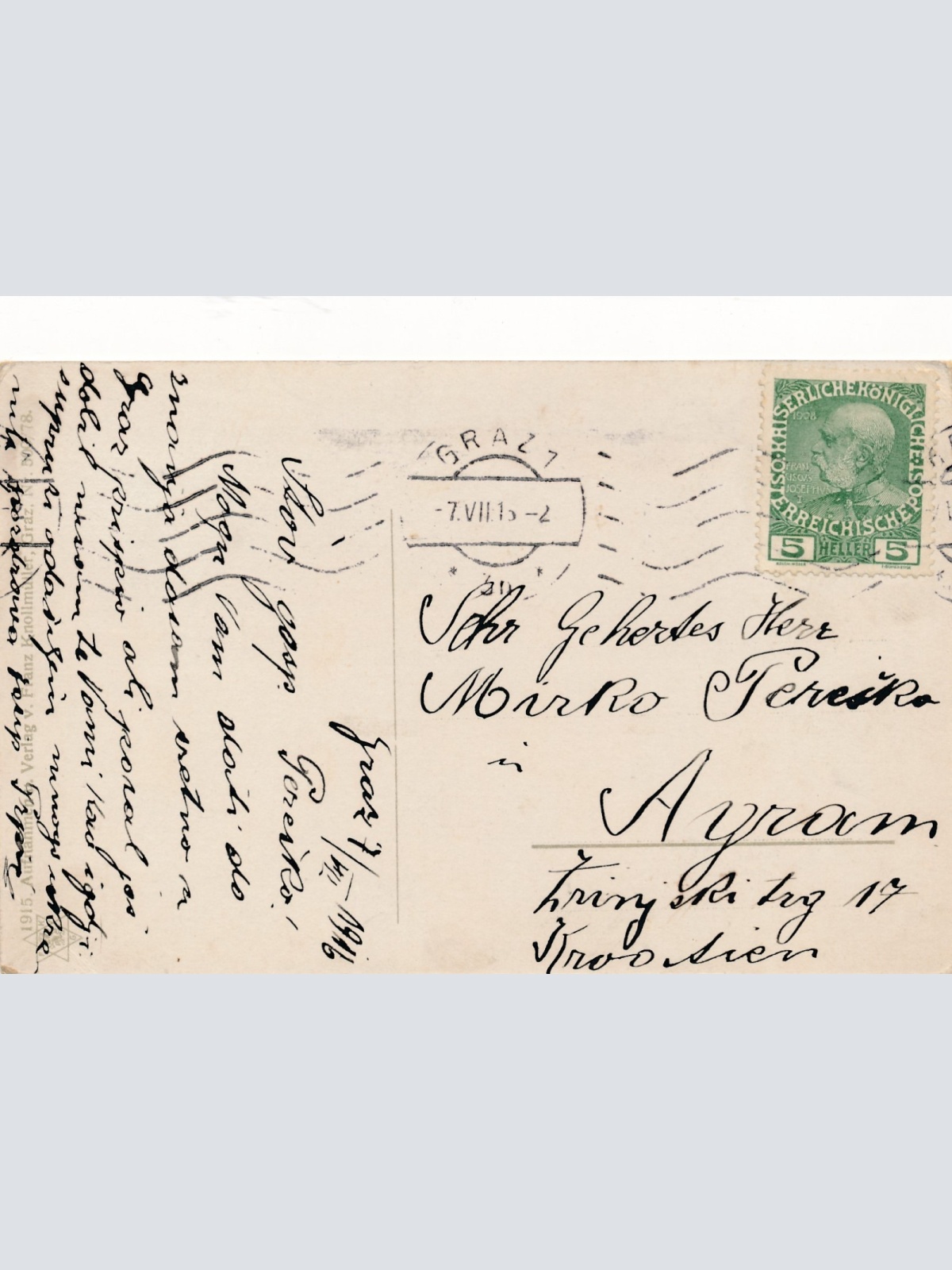 AK aus Graz mit Brunnen Steiermark Ansichtskarte (17252)