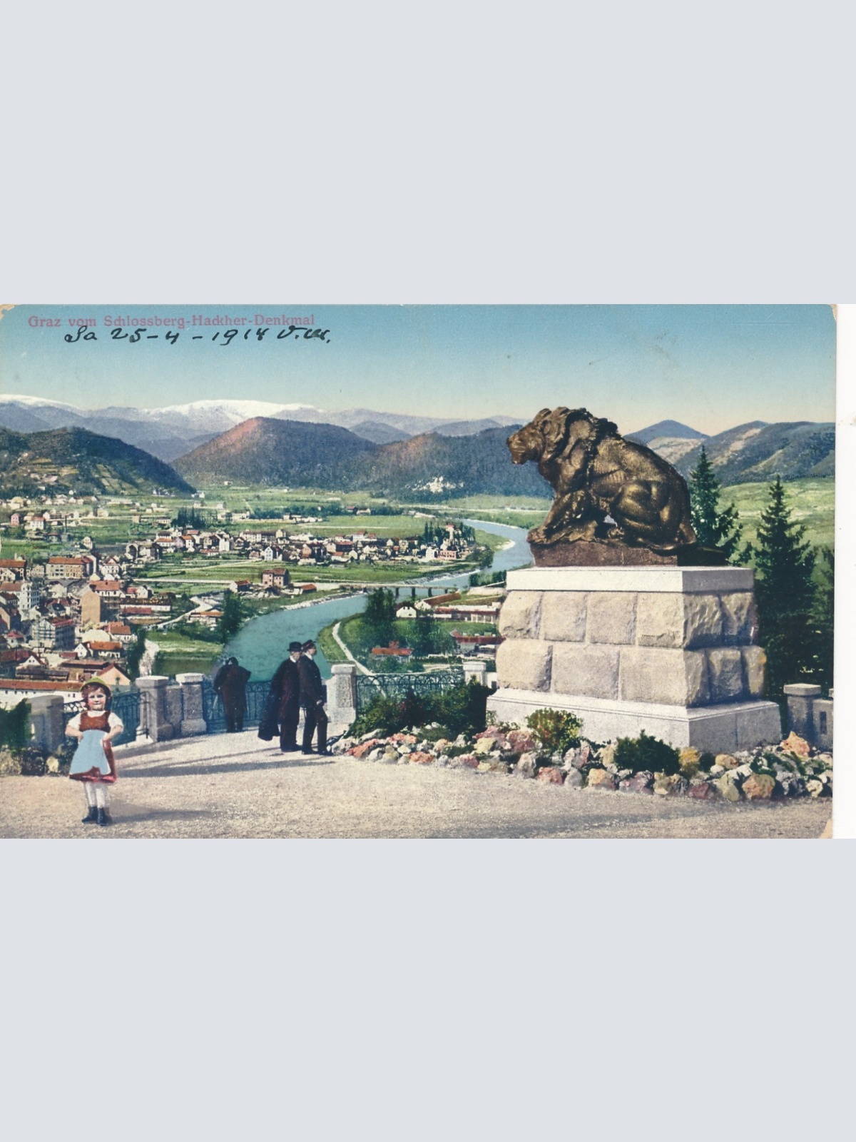 AK aus Graz Hackher Denkmal Steiermark Ansichtskarte (17260)