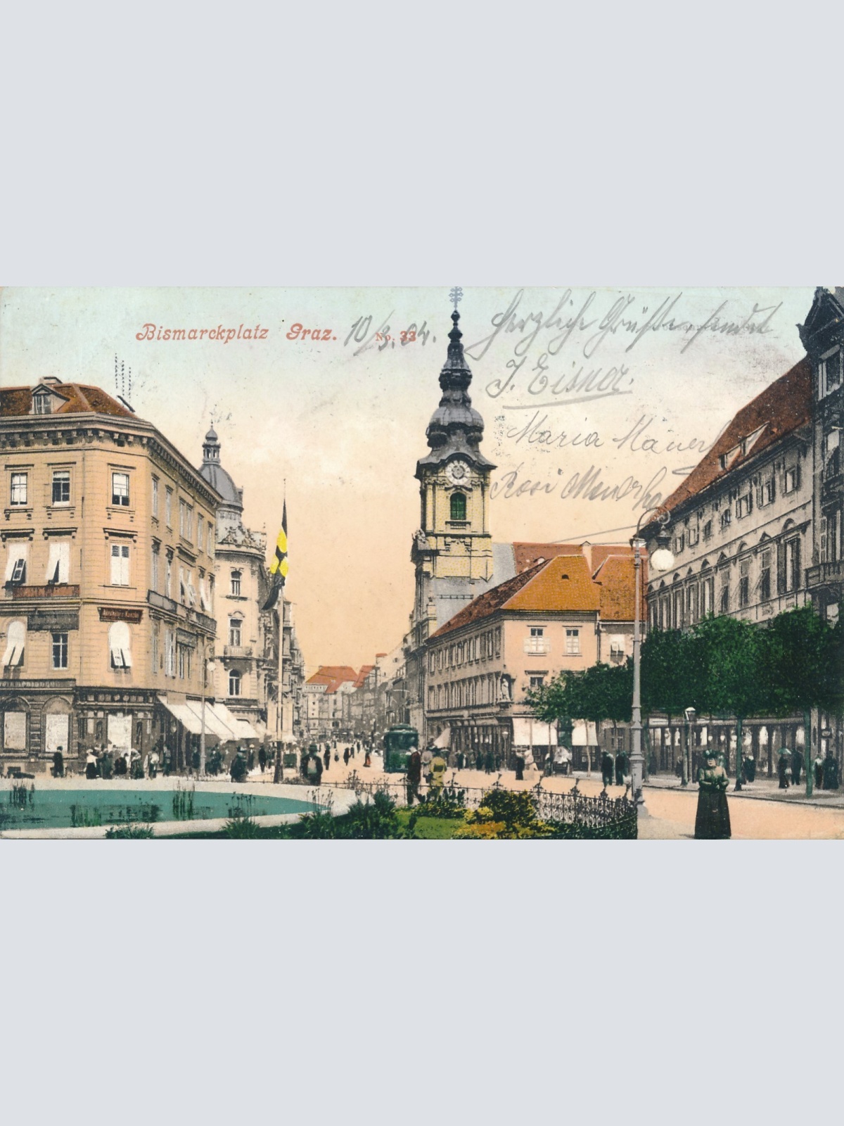 AK aus Graz Bismarckplatz Steiermark Ansichtskarte (17261)