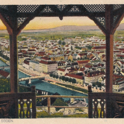 AK aus Graz gegen süden Steiermark Ansichtskarte (17265)