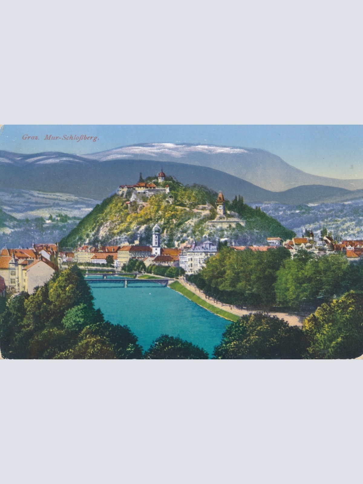 AK aus Graz Mur Schloßberg Steiermark Ansichtskarte (17272)