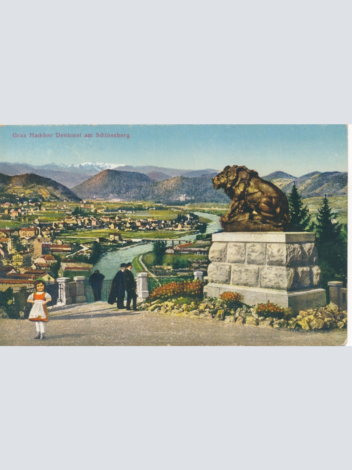 AK aus Graz Hacker Denkmal am Schlossberg Steiermark Ansichtskarte (17280)