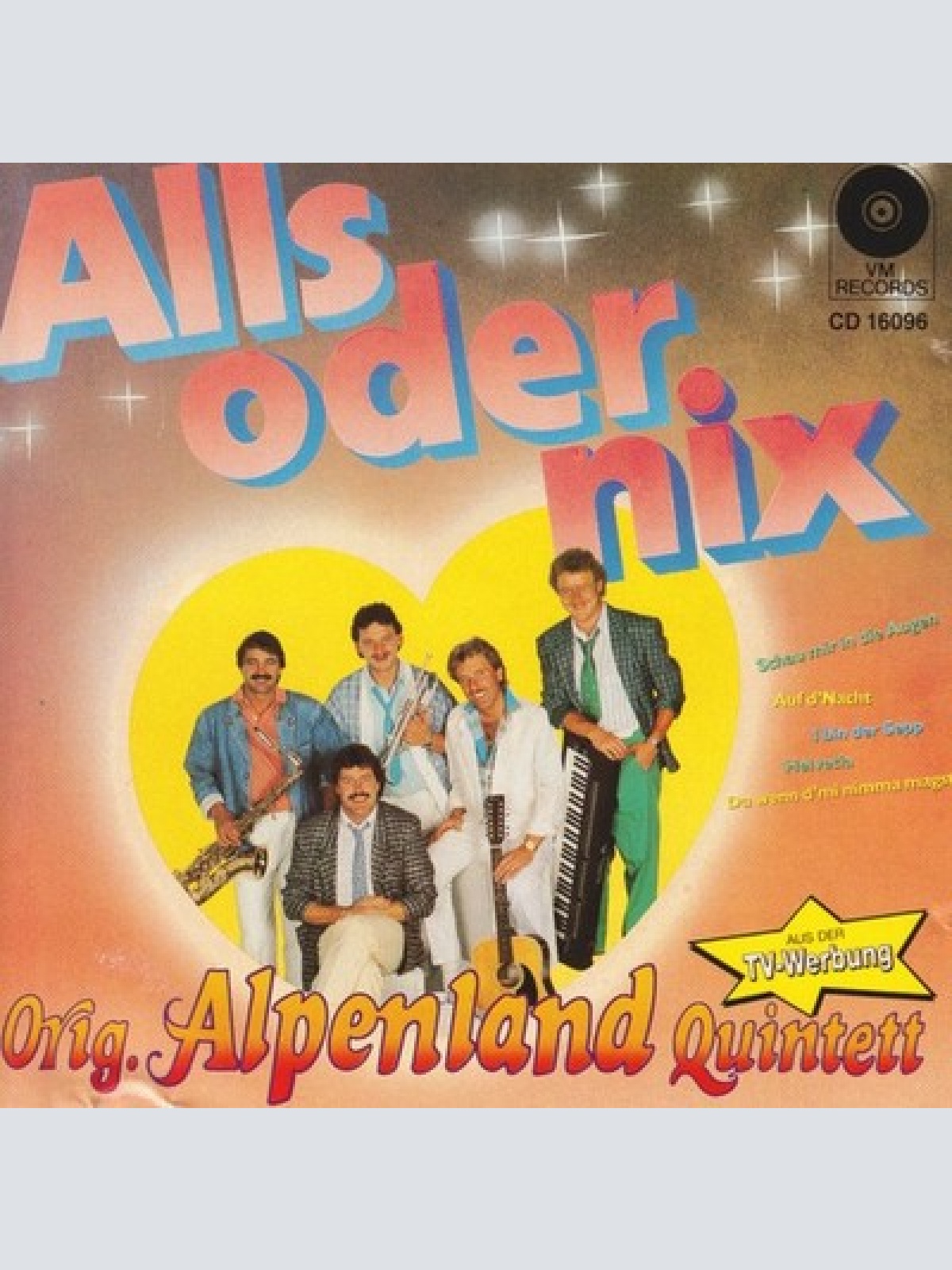 CD Orig. Alpenland Quintett - Alls Oder Nix