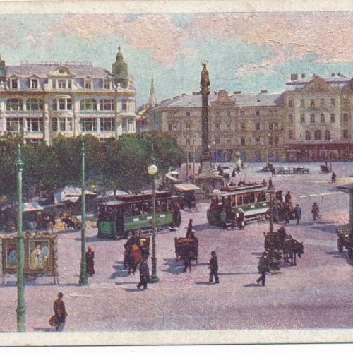 AK aus Graz Jacomini Platz Steiermark Ansichtskarte (17328)