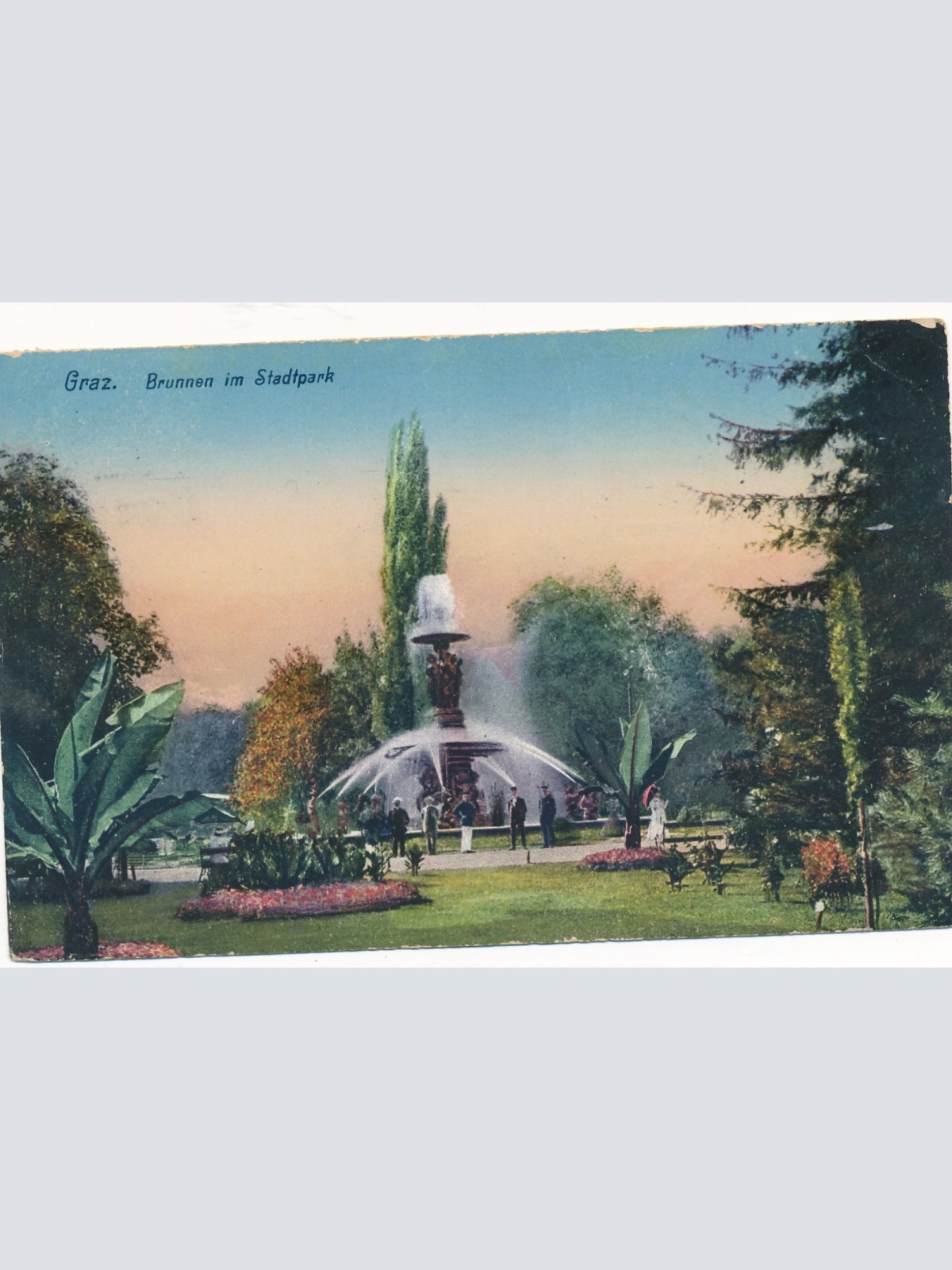 AK aus Graz Brunnen im Stadtpark Steiermark Ansichtskarte (17330)