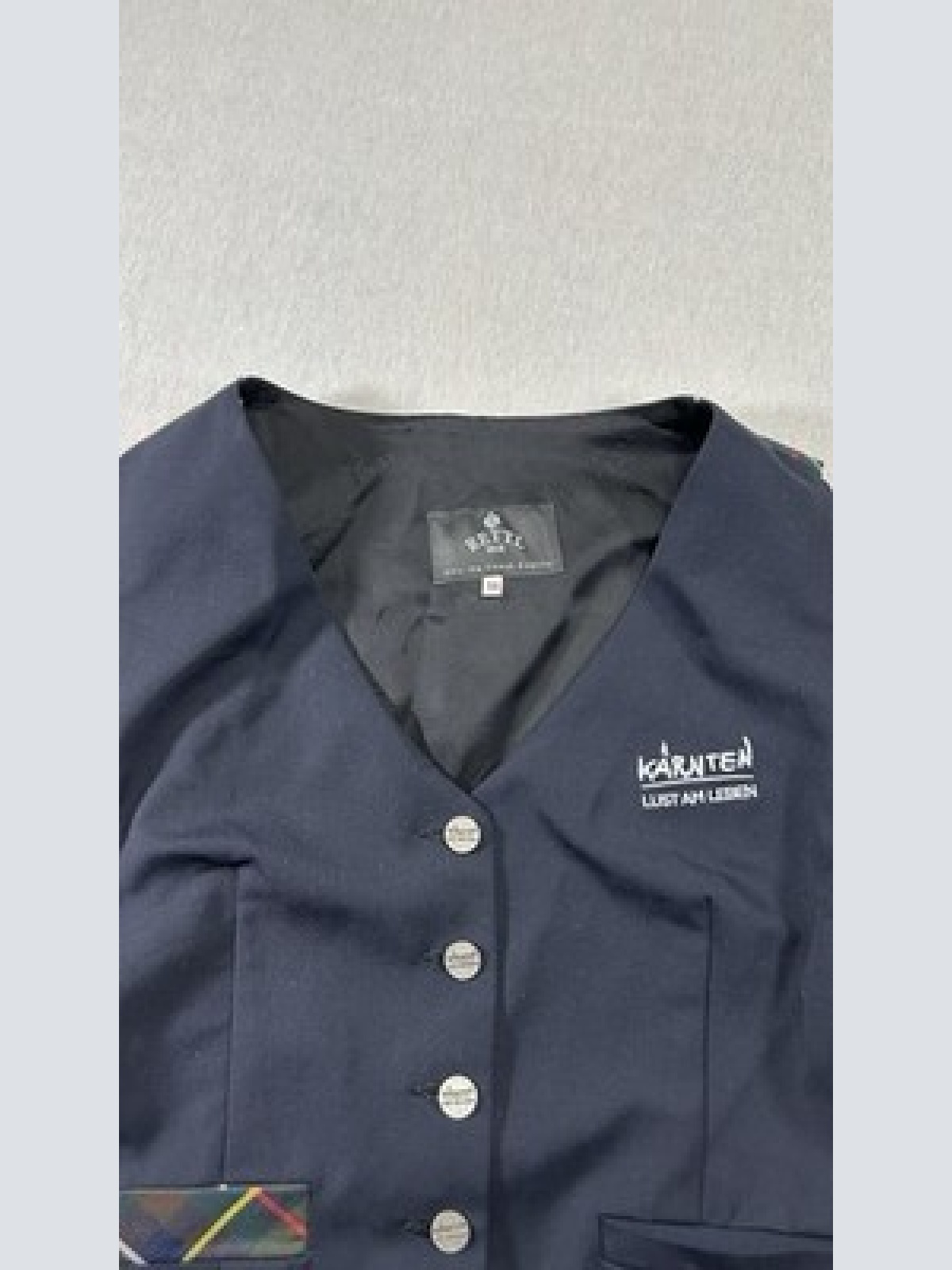 Rettl Kärnten Karo Trachten Gilet Blau Damen Größe 38 Kärnten Lust am Leben