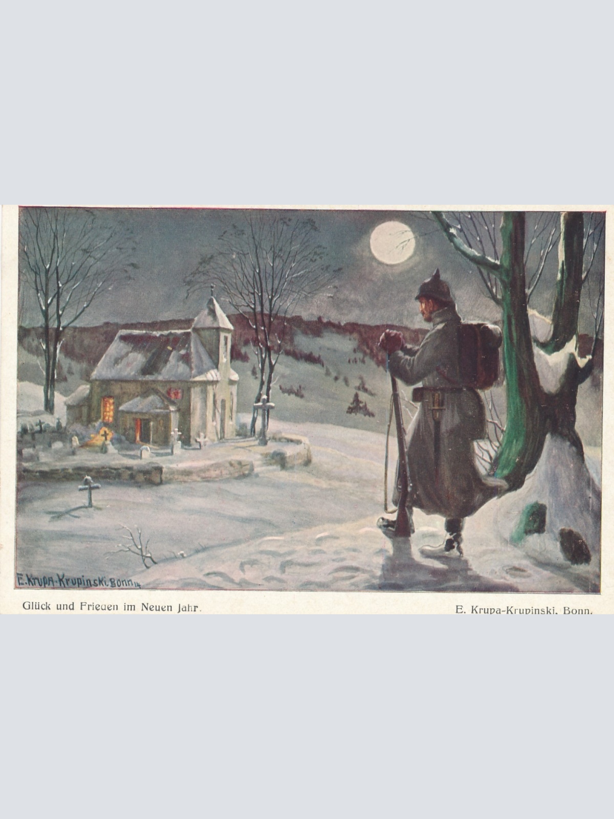 AK Militaria von einem Soldaten Glück und Frieden Ansichtskarte (17244)