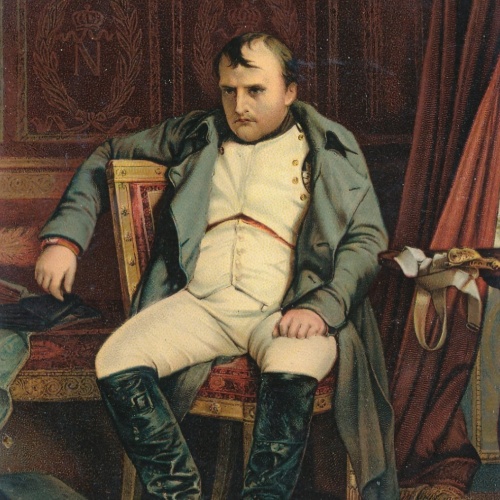 AK Militaria mit Napoleon Ansichtskarte (17390)