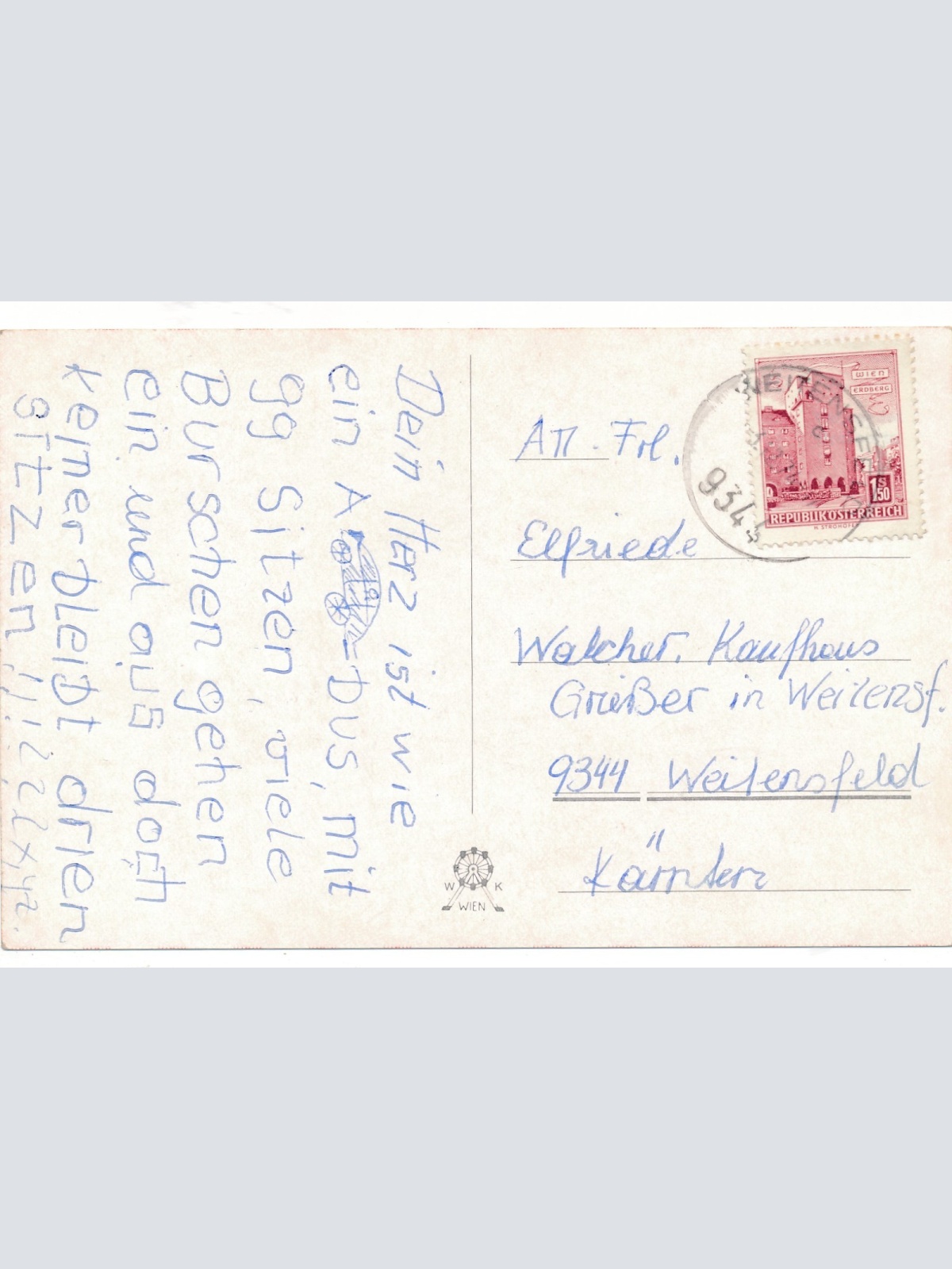 AK Gruss vom Krampus mit Krampusine Ansichtskarte (17992)