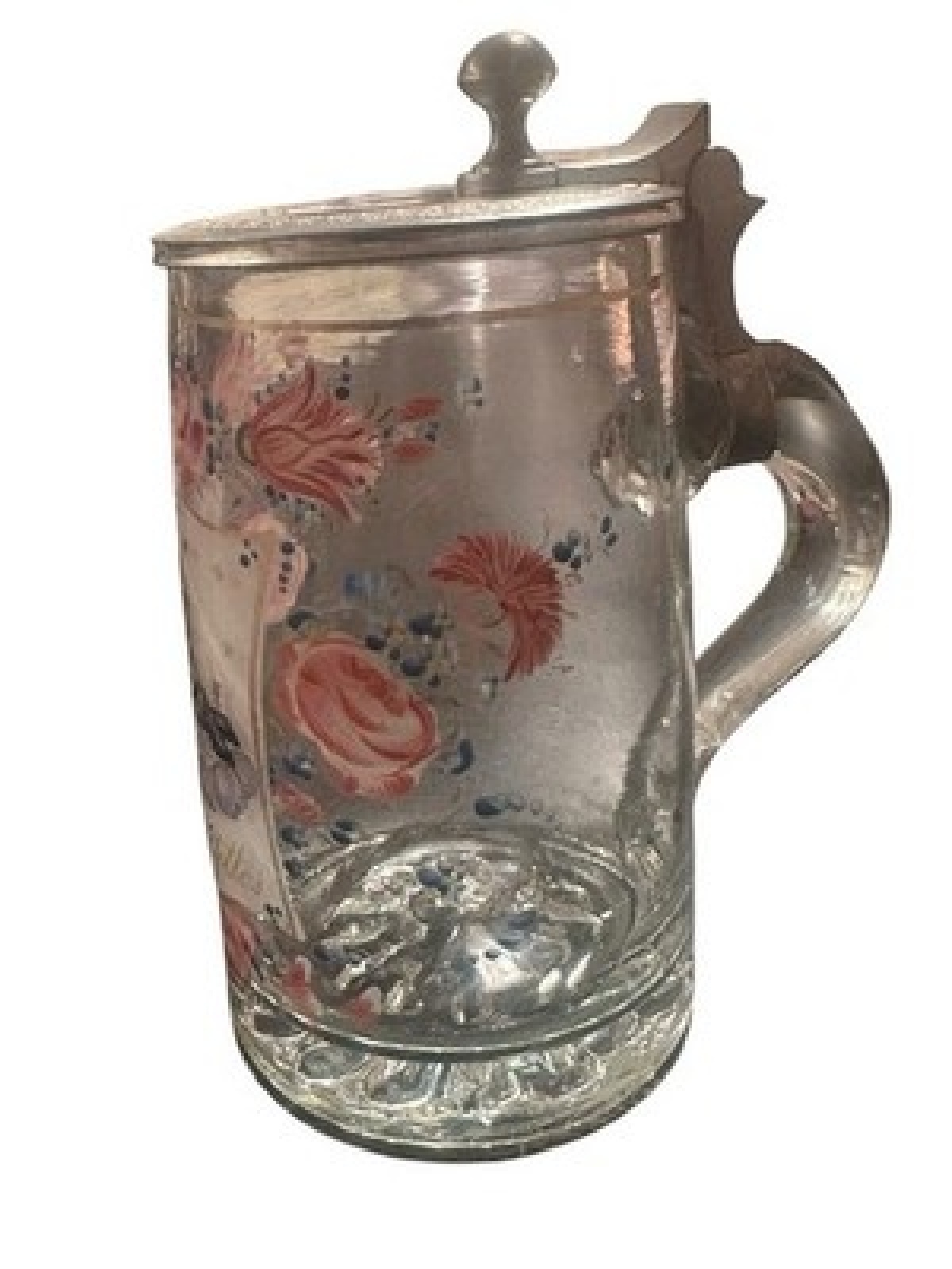 Antiker Bierkrug Lamm Gottes Oberschwarzenberg um 1880