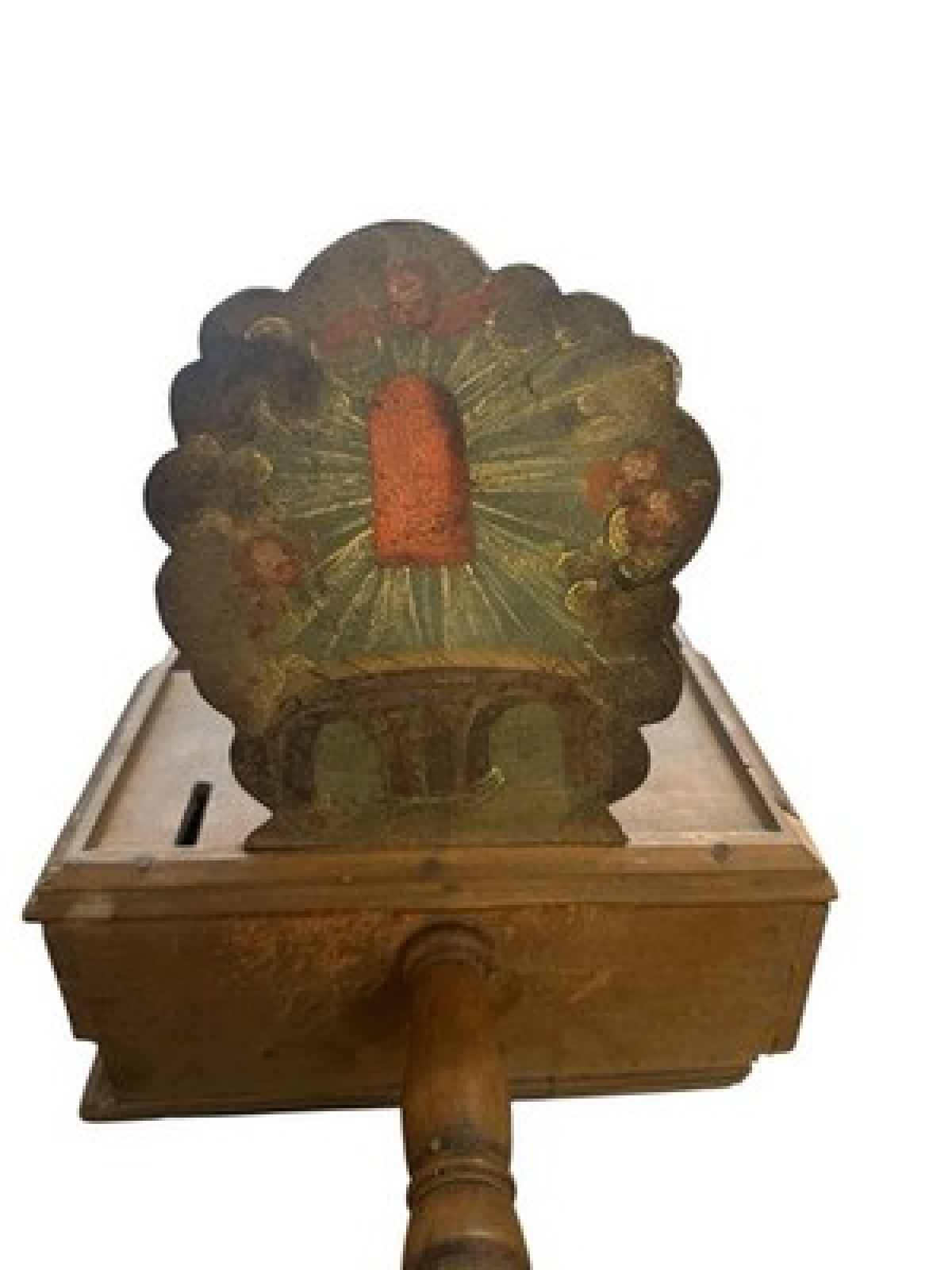 Religiöse Volkskunst Opferstock Kollekte um 1860 / 1880