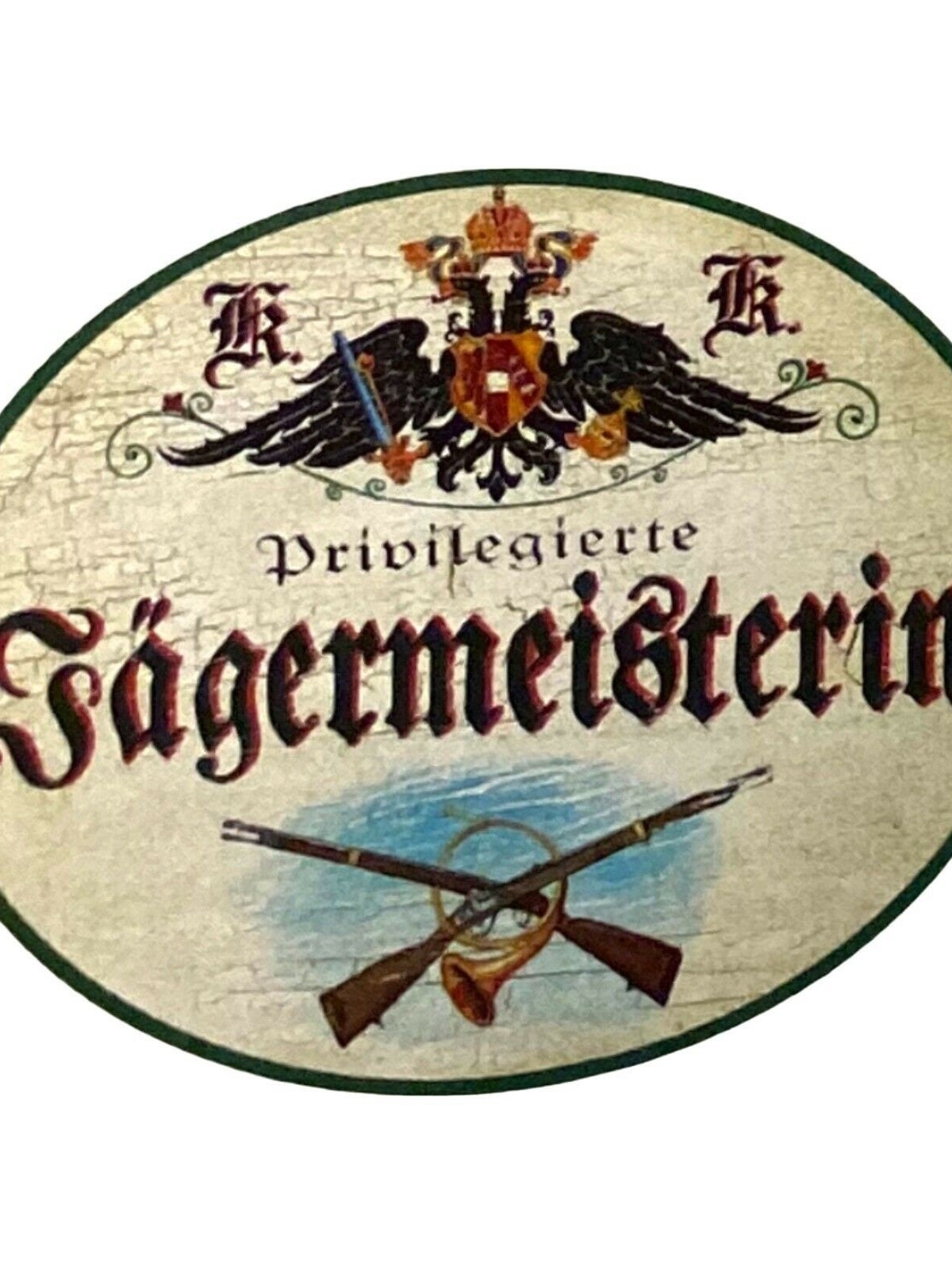 Kuk nostalgie holz schild privilegierte jägermeisterin jägerin jagd