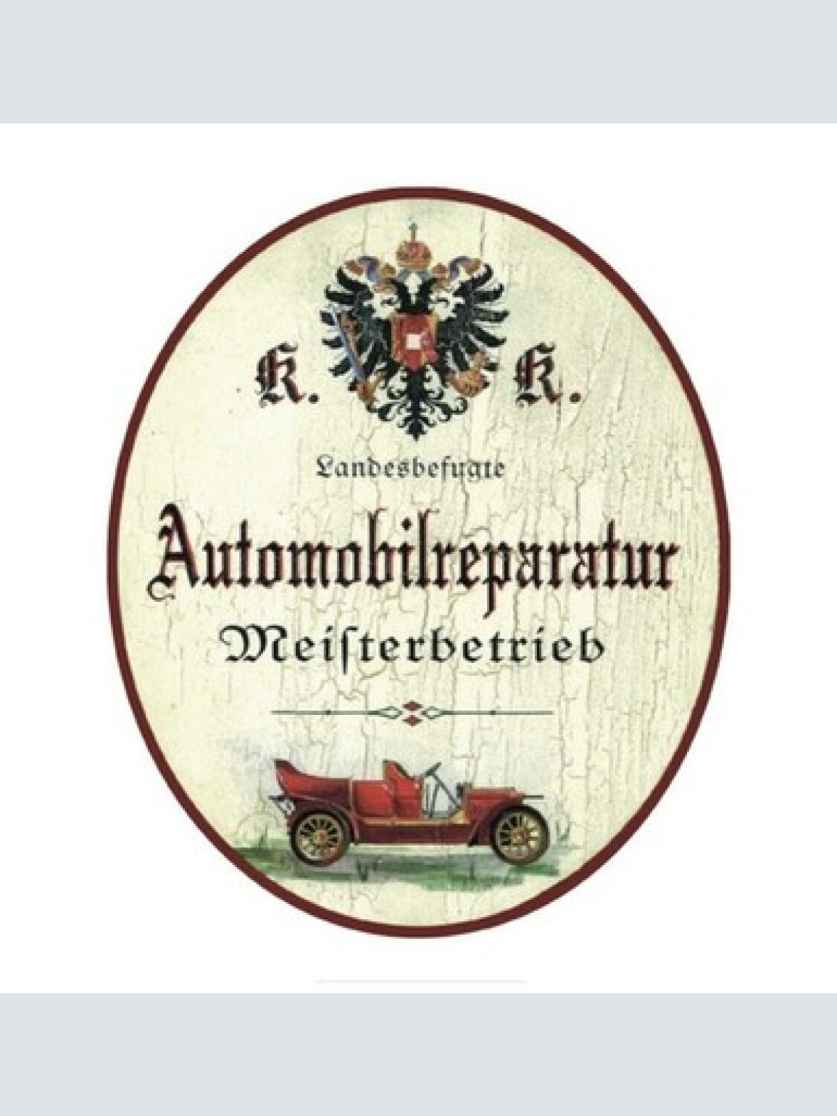 Kuk nostalgie holz schild  automobil reparatur kfz werkstatt meisterbetrieb