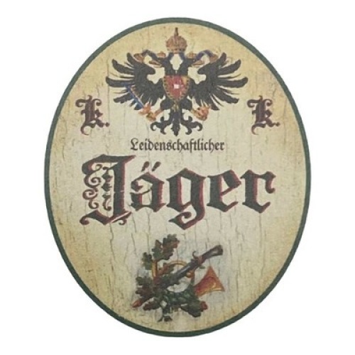 Kuk nostalgie holz schild  leidenschaftlicher jäger jagd