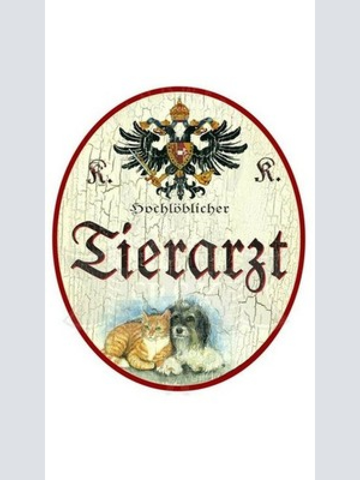 Kuk nostalgie holzschild "tierarzt"