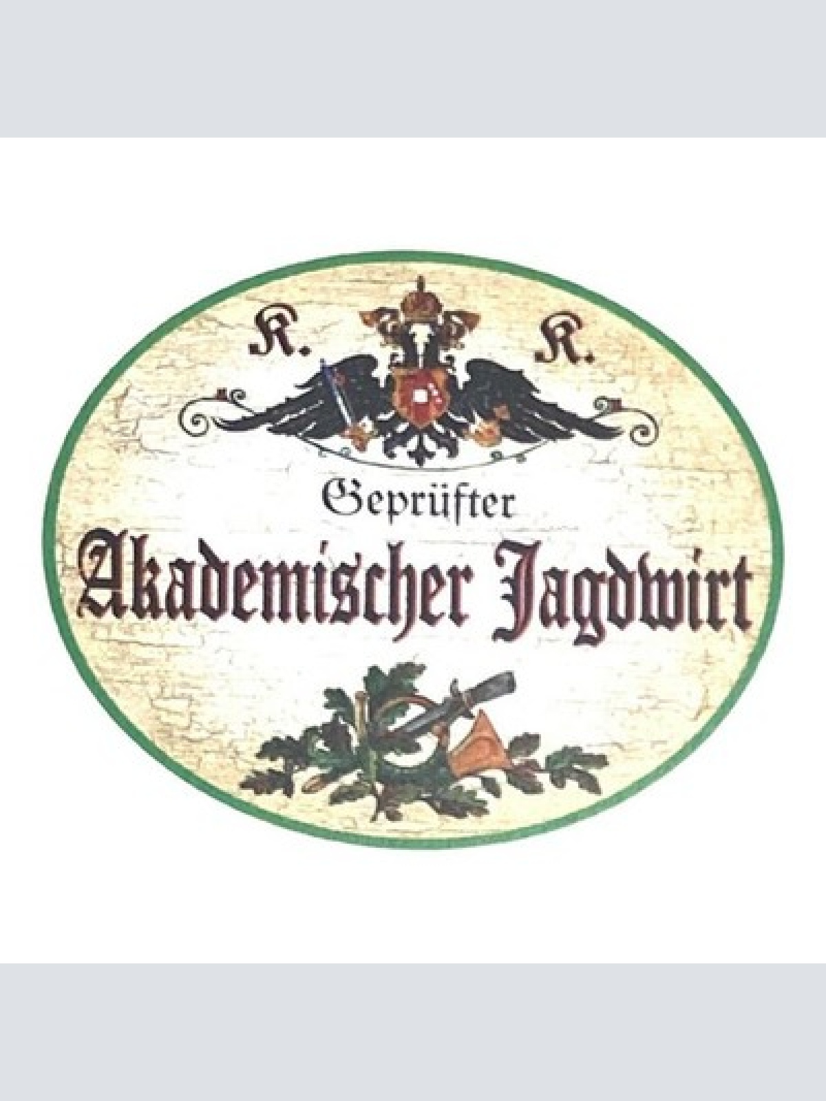 Kuk nostalgie holzschild geprüfter akademischer jagdwirt jagd geschenk