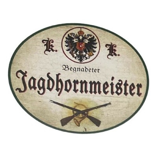 Kuk nostalgie holz schild begnadeter jagdhornmeister jagdhorn musikinstrument