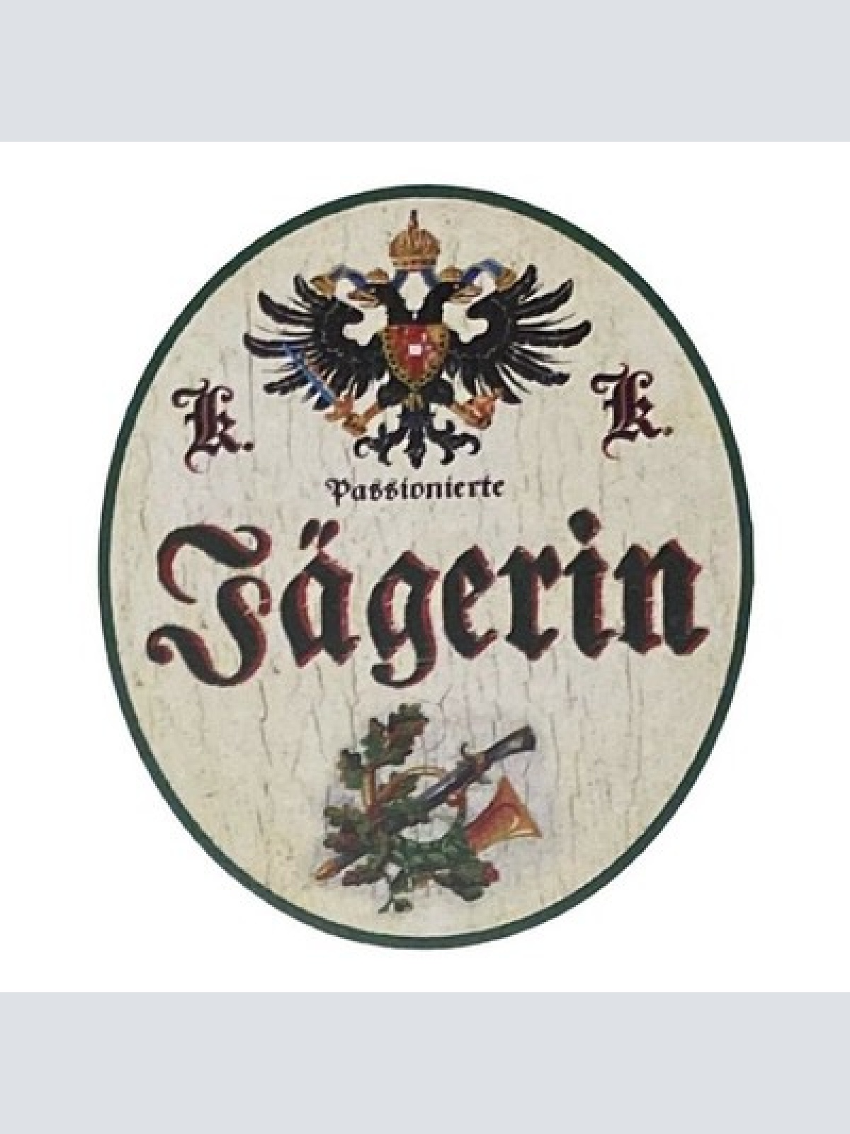 Kuk nostalgie holz schild passionierte jägerin