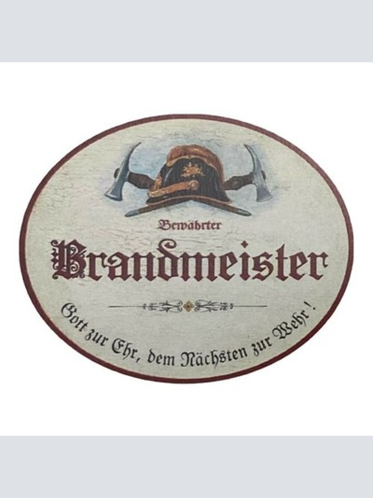 Kuk nostalgie holz schild feuerwehr bewährter brandmeister