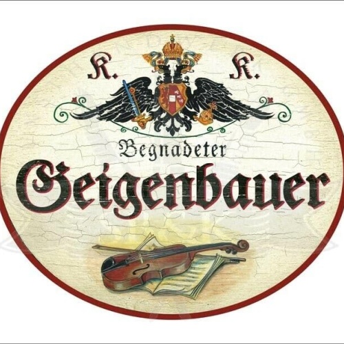 KuK Nostalgie Holzschild - Begnadeter Geigenbauer - Violine Noten TH (Größe: