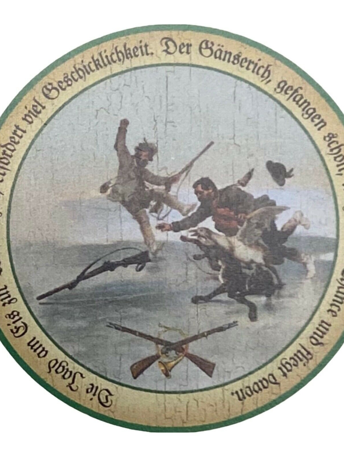 Kuk nostalgie holz schild jagd spruch rund die jagd am eis zur winterzeit