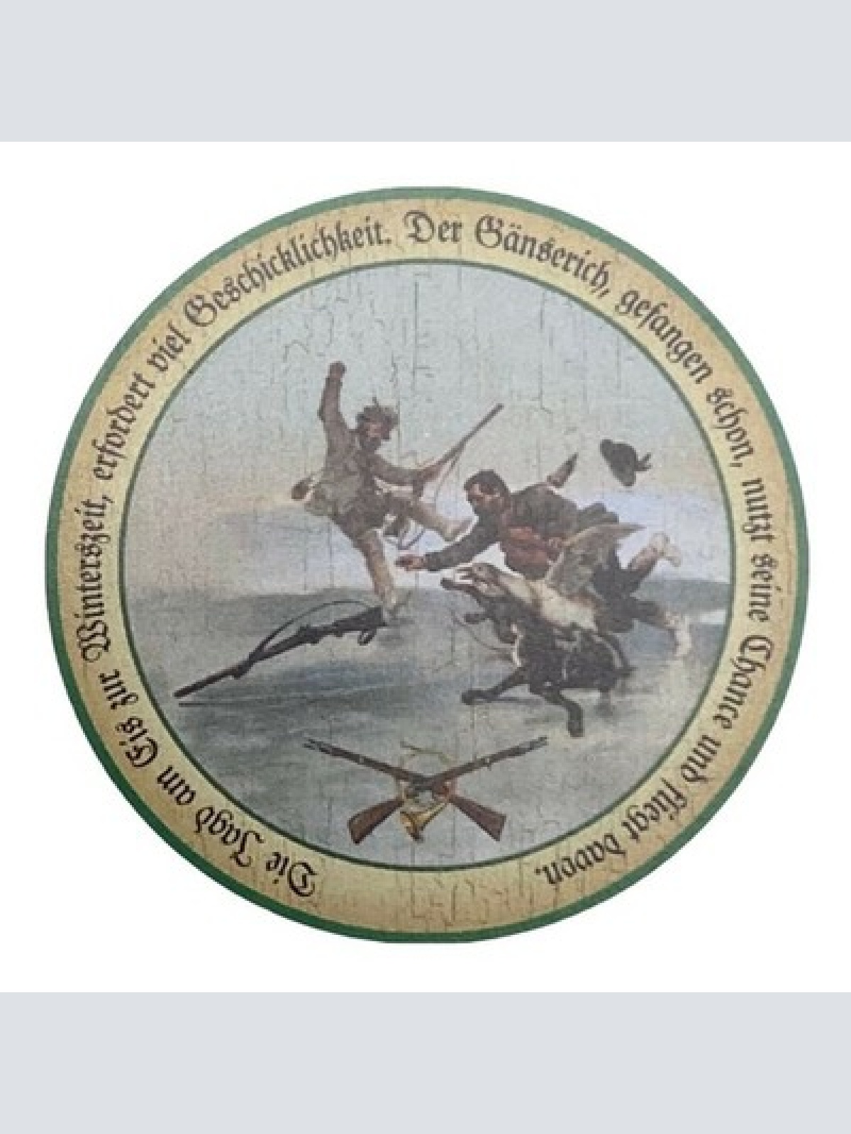 Kuk nostalgie holz schild jagd spruch rund die jagd am eis zur winterzeit