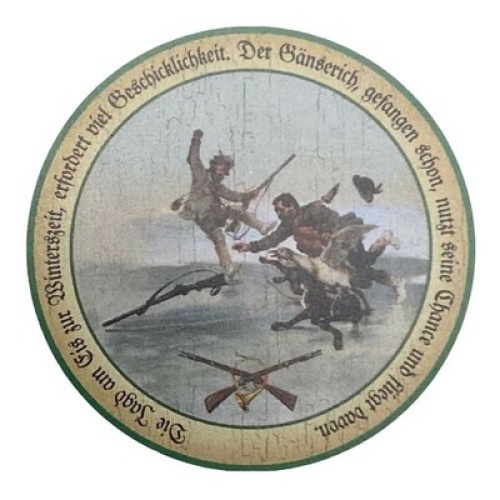 Kuk nostalgie holz schild jagd spruch rund die jagd am eis zur winterzeit