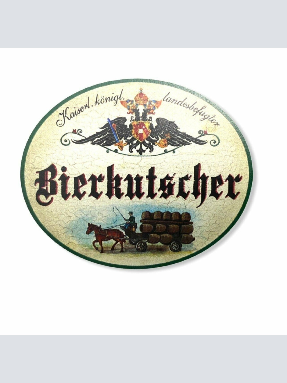 Kuk nostalgie holzschild bierkutscher bier schild